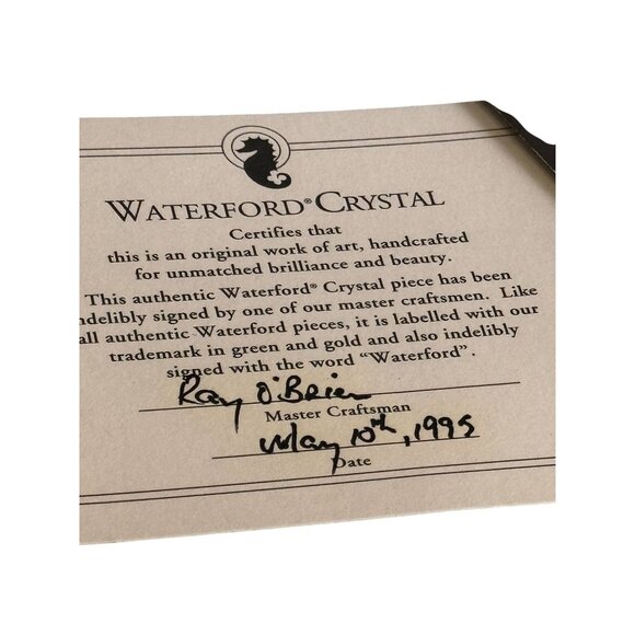 Waterford Crystal 1st Edition Mother’s Day Vase 1995 Signed Ray O’Brien Box Gift - Picture 4 of 8